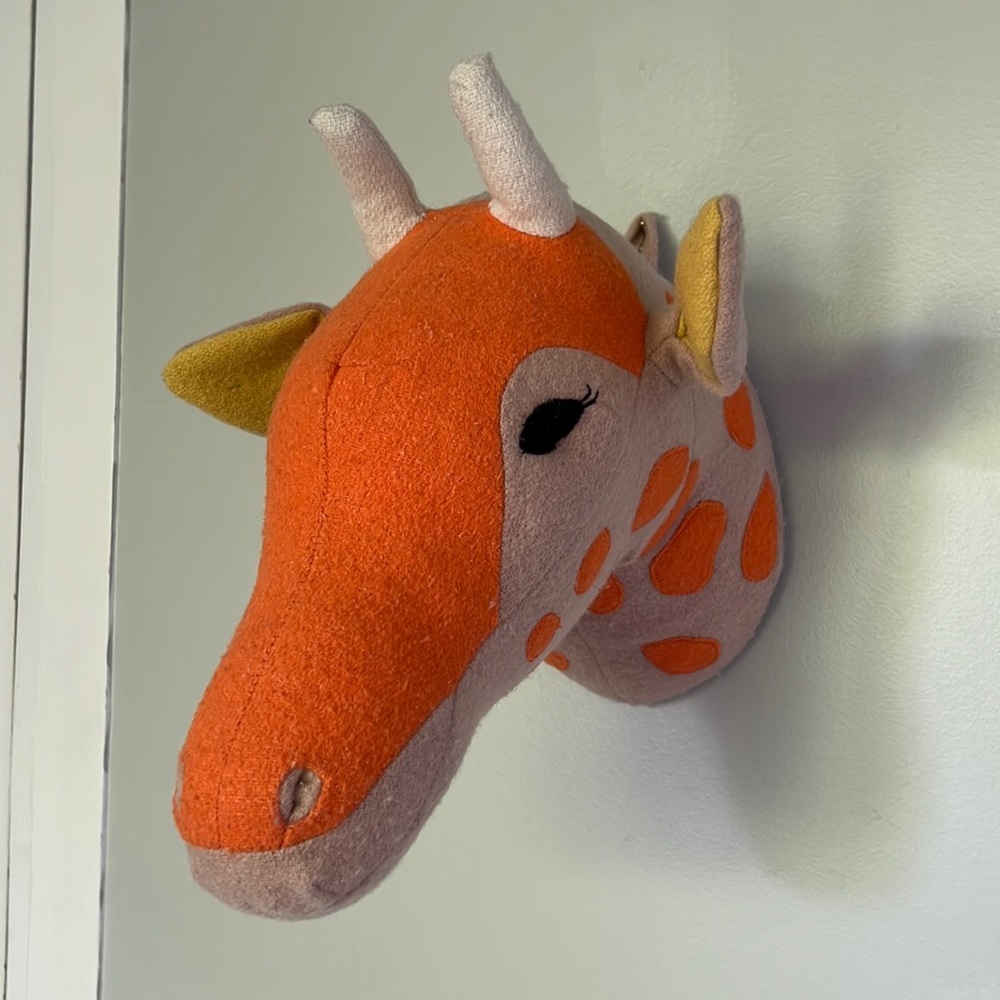 Giraffe Plush Head Wall Decor